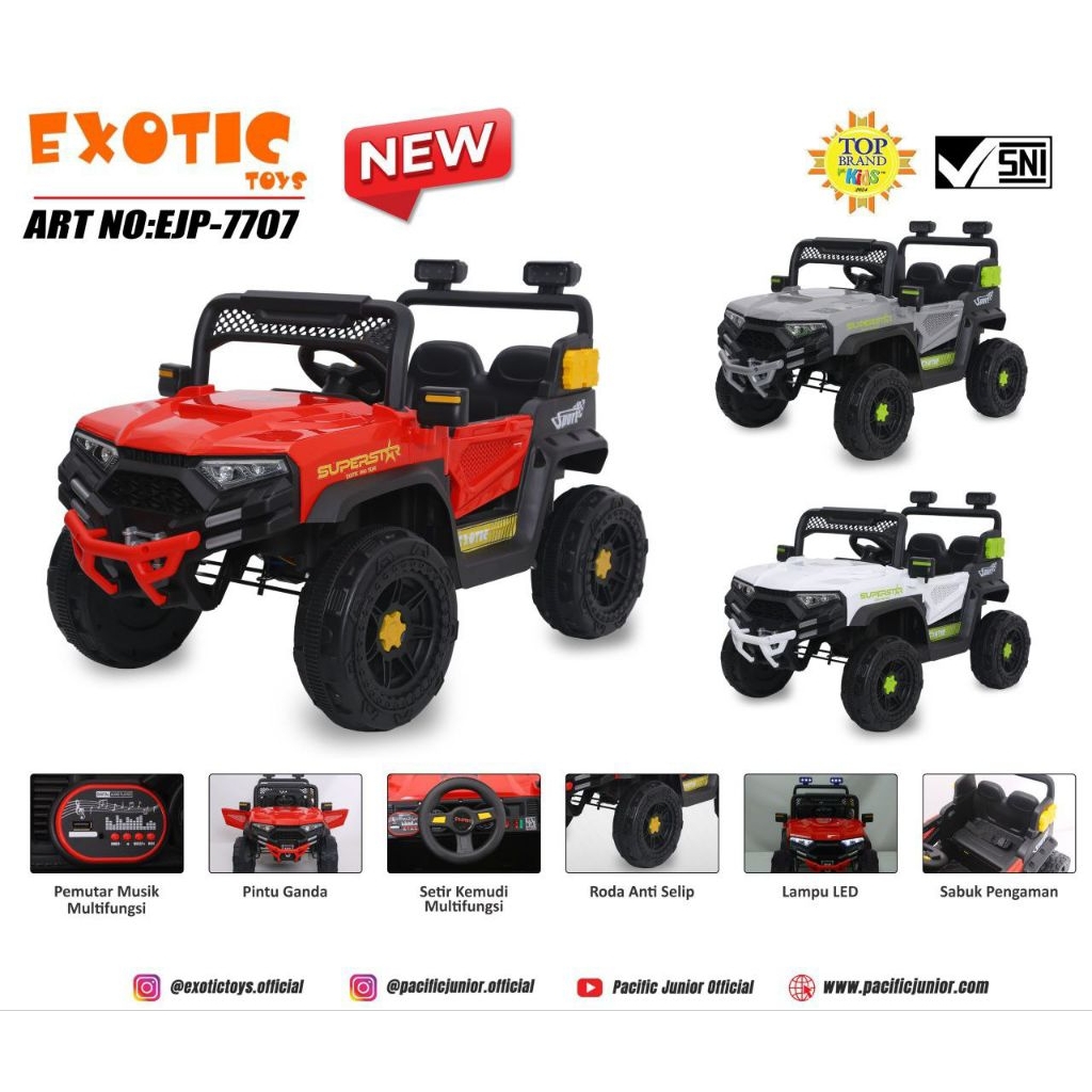 Mobilan Aki Model Jeep Exotic EJP 7707 dan 7707+