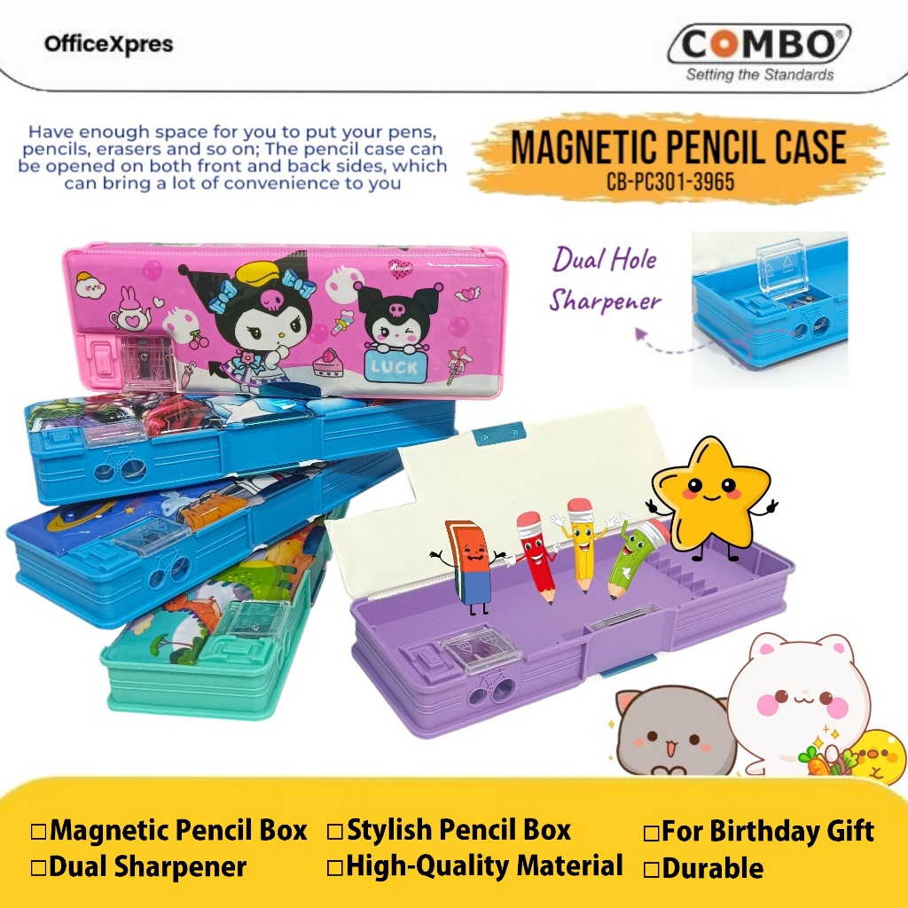 

Magnetic Pencil Case / Tempat Pensil Magnet Dual Hole Sharpener / Kotak Pensil 2 Sisi Dengan Serutan / Tempat Pensil Motif PC301-3995/3965