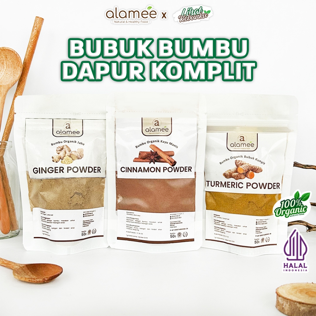 

ALAMEE Bumbu Dapur Bubuk Lengkap Bawang Putih Jahe Paprika Kemiri Bombay Ginger Powder LIHAT KEBUNKU