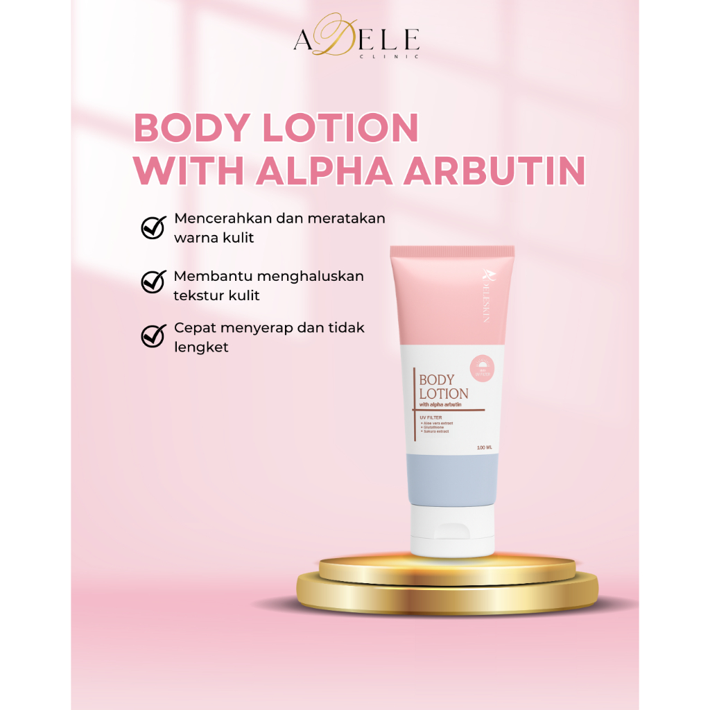 HandBody Lotion Whitening Body Care Mencerahkan Pelembaban Whitening Adele Skin Clinic