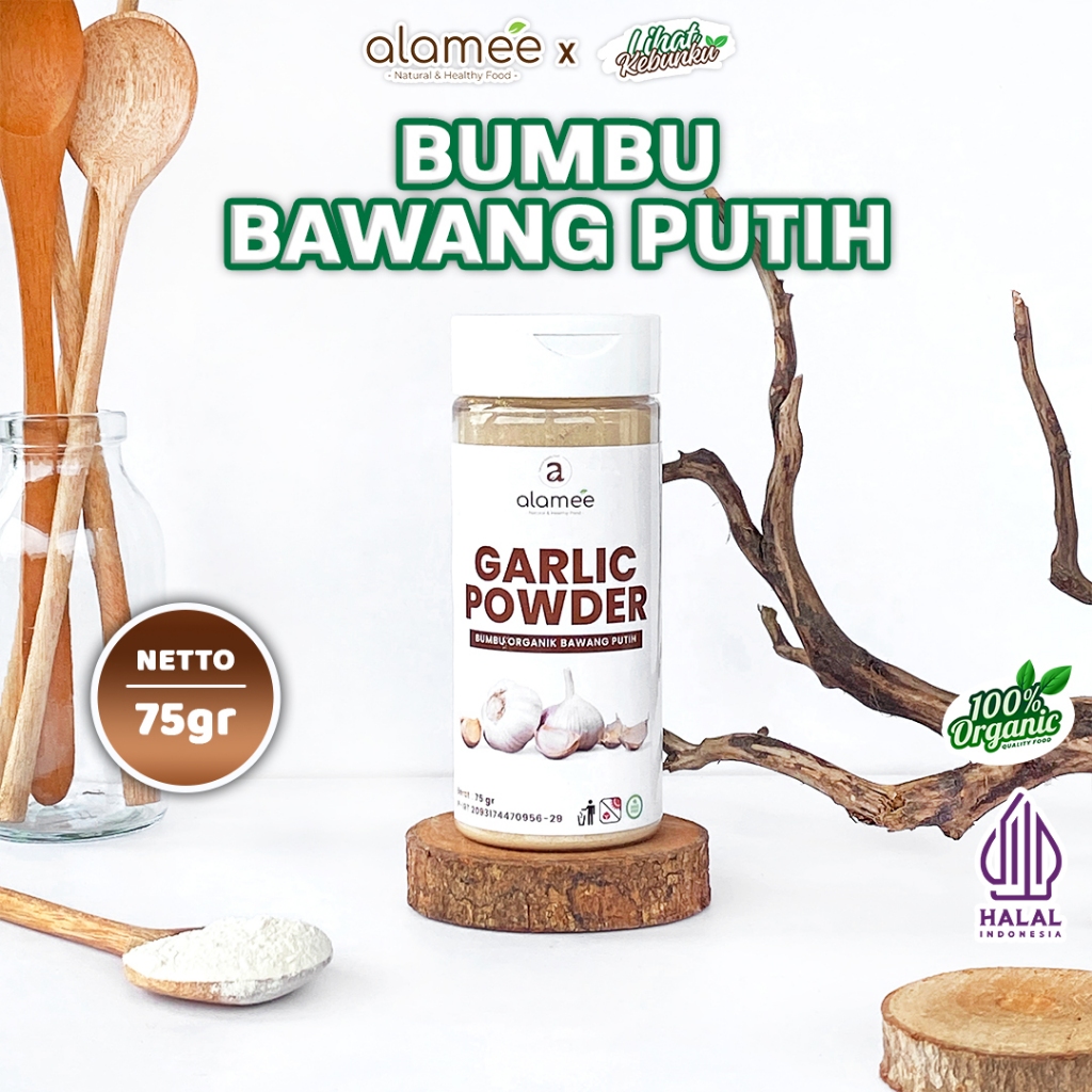 

Bawang Putih Bubuk Garlic Seasoning Powder Bumbu Masak Dapur Organik Murni Asli 75g LIHAT KEBUNKU