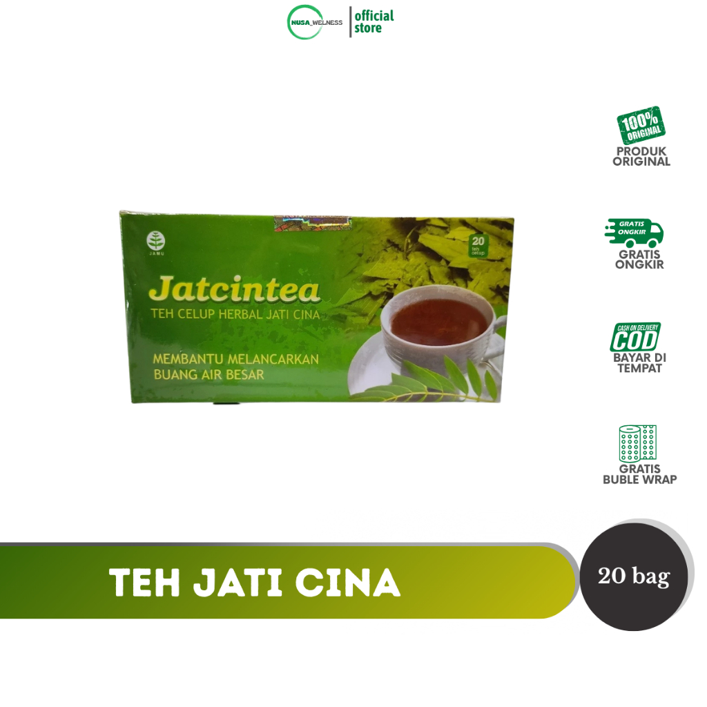 

TEH JATI CINA GRIYA HERBA – isi 20 kantong teh pelangsing | detoks tubuh | buang lemak | berat badan | Perut buncit | Racun dalam tubuh | original