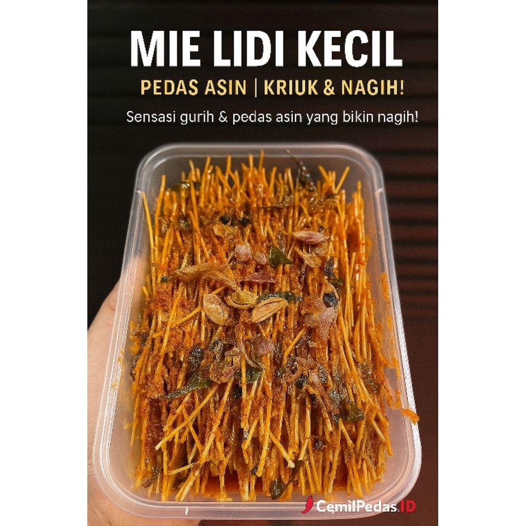 

MIE lIDI KECIL GORENG PEDAS ASIN RENYAH DAN NAGIH.