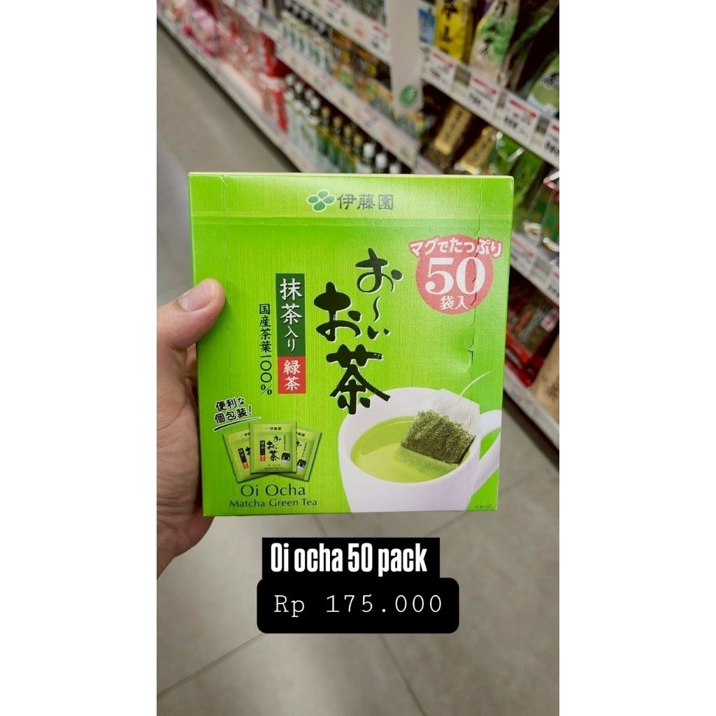 

Oi Ocha Matcha Green Tea Teh Celup 50 Kantong Original Handcarry Jepang Jastip