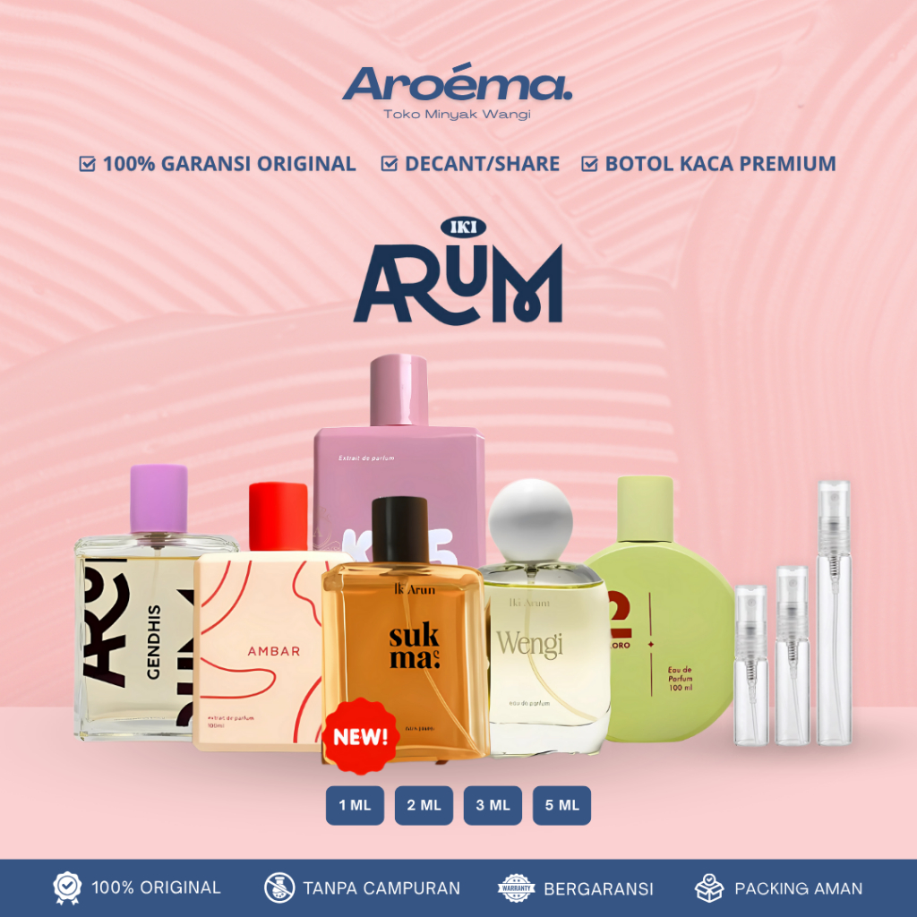 Decant IKI ARUM Parfum Tester Share in Jar Parfume Travel size 2ml 3ml 5ml Wengi | Kusuma | Loro | S