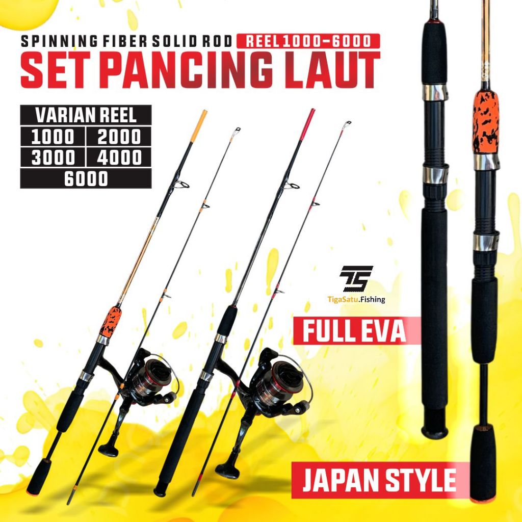 Paket Set Joran Pancing Galatama Japan Style dan Full Busa EVA 16kg/18kg dan Reel Spinning 1000 2000