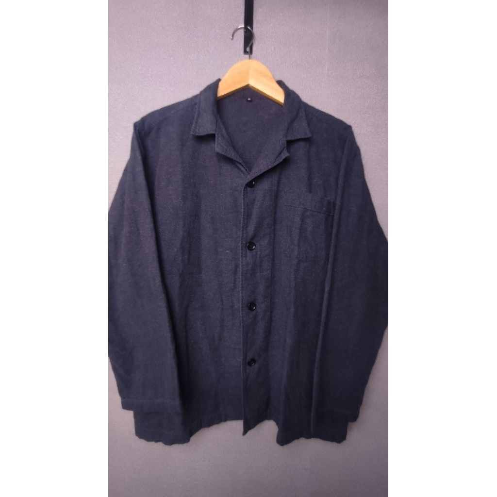 Kemeja Panjang Outer Biru Dongker Size L