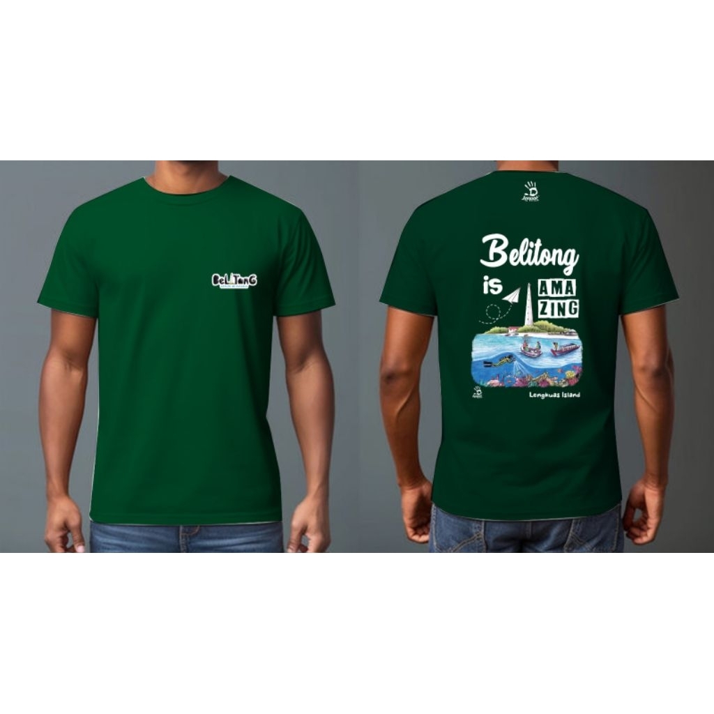 KAOS PRIA/WANITA /Oleh Oleh Belitung / baju belitung /souvenir belitung