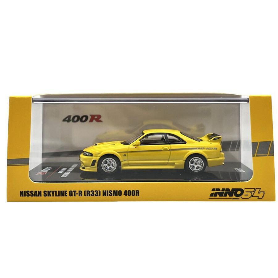 Inno64 Inno Nissan Skyline GTR R33 Nismo 400R Lightning Yellow