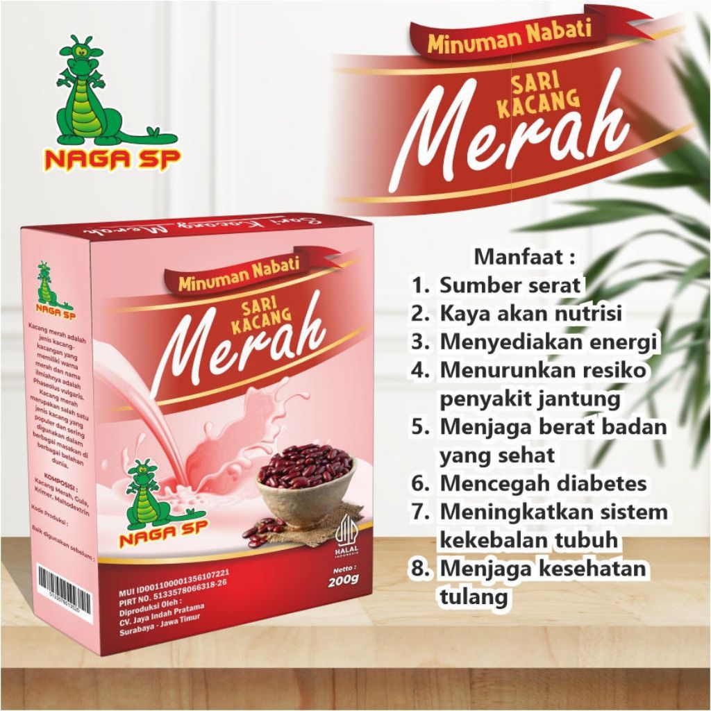

beli 2 GRATIS 1, Sari Kacang Merah Naga SP 200g untuk diabetes dan jantung