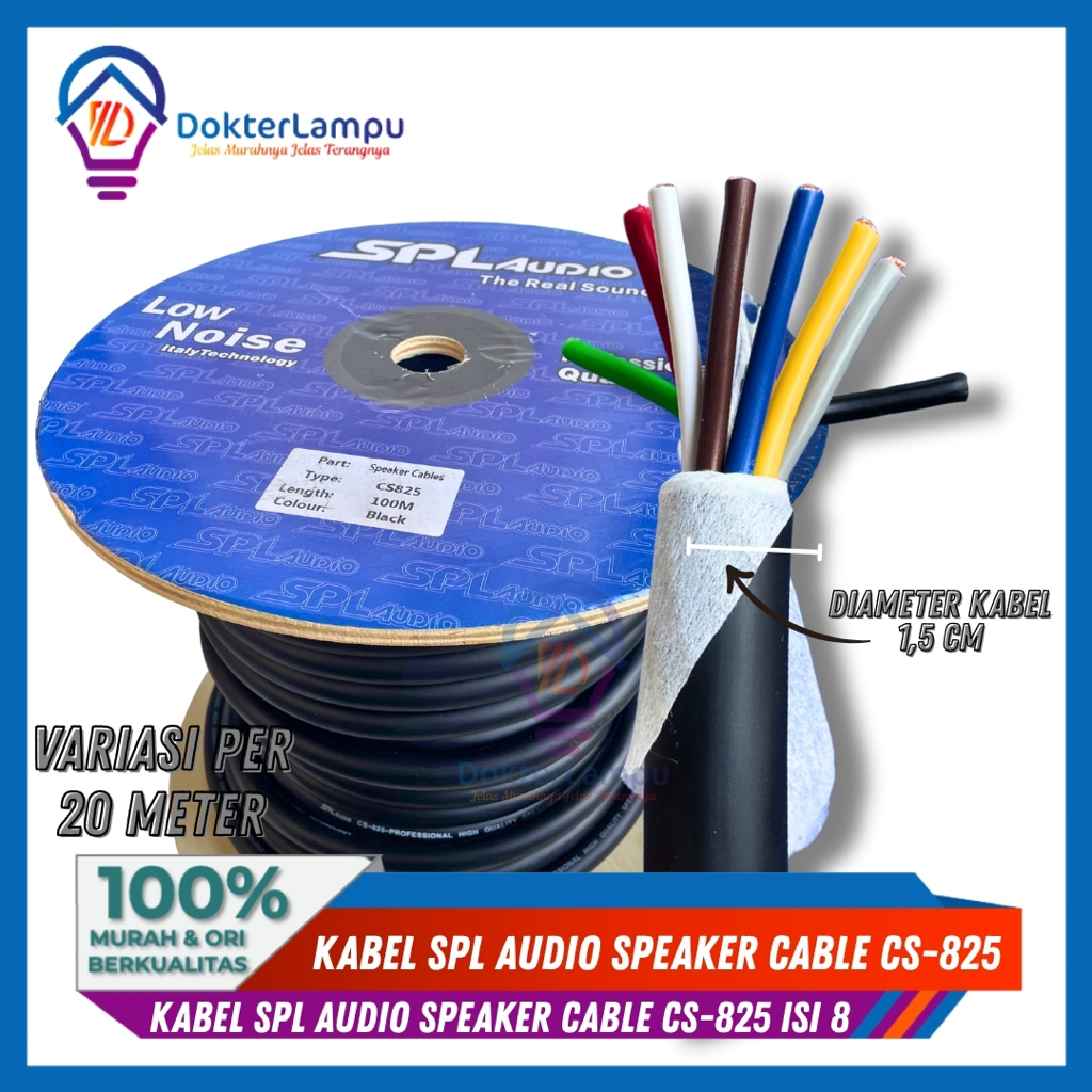 Kabel SPL Audio Speaker Cable CS-825 Harga Per 50 METER