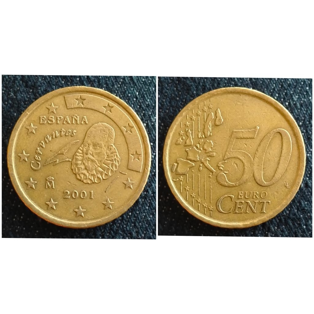 Koleksi Koin Spanyol 50 Euro Cents (tahun Acak)