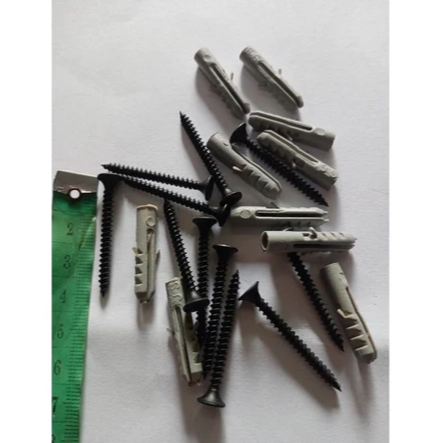 Scrup Skrup Sekrup Paku Tembok Dinding Gypsum Kayu Set Visher Spiser Tanam 4 Cm Multifungsi