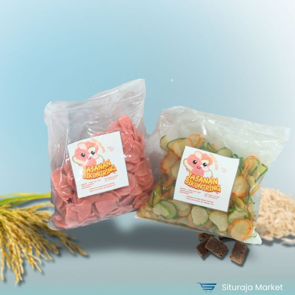 

[Jajanan Sikuntring] - Kerupuk Nasi Mentah Original dan Terasi 500gr