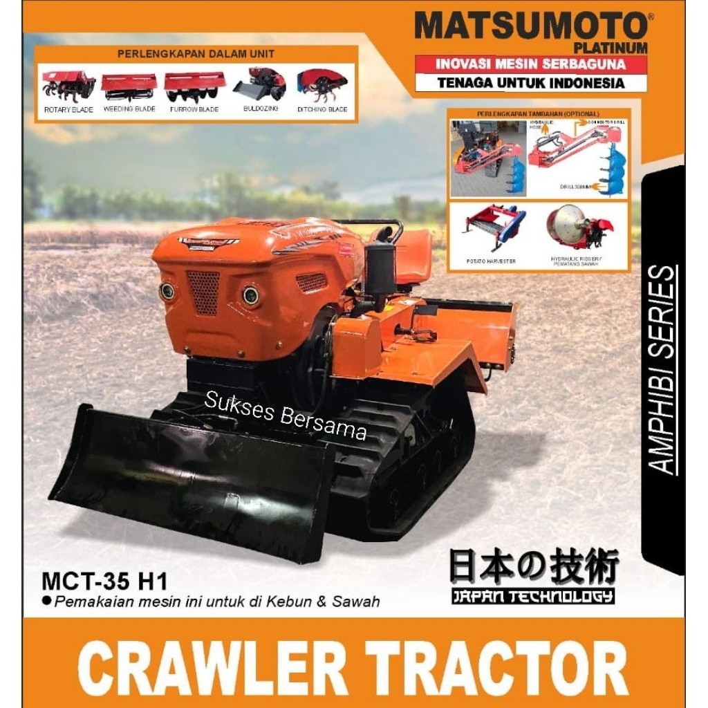 Crawler Tractor / Cultivator Traktor Matsumoto MCT 35 H1