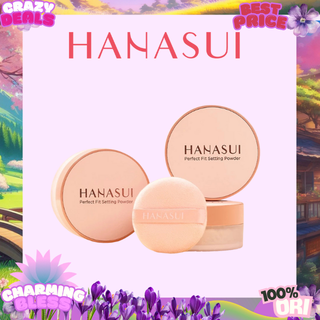 Hanasui Perfect Fit Setting Powder - Bedak Tabur Halus Ringan Natural Coverage