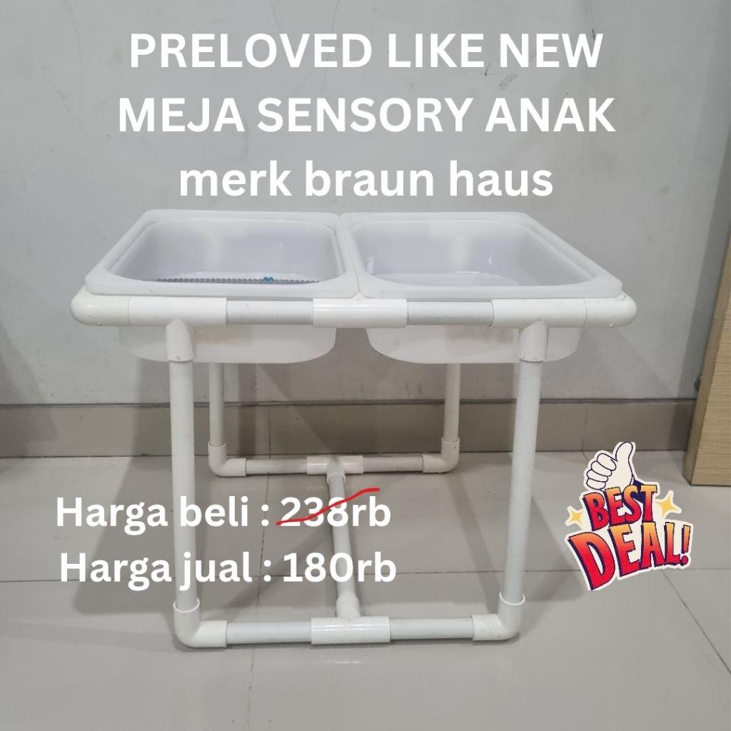 PRELOVED BRAUN HAUS ASPEN SENSORY TABLE MEJA PLAY 2 3 4 5 TAHUN