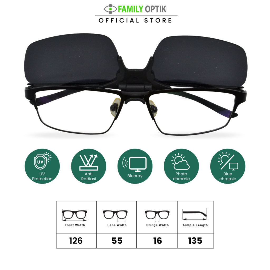 Family Optik- Kacamata Blueray Photocromic Anti Radiasi ML224