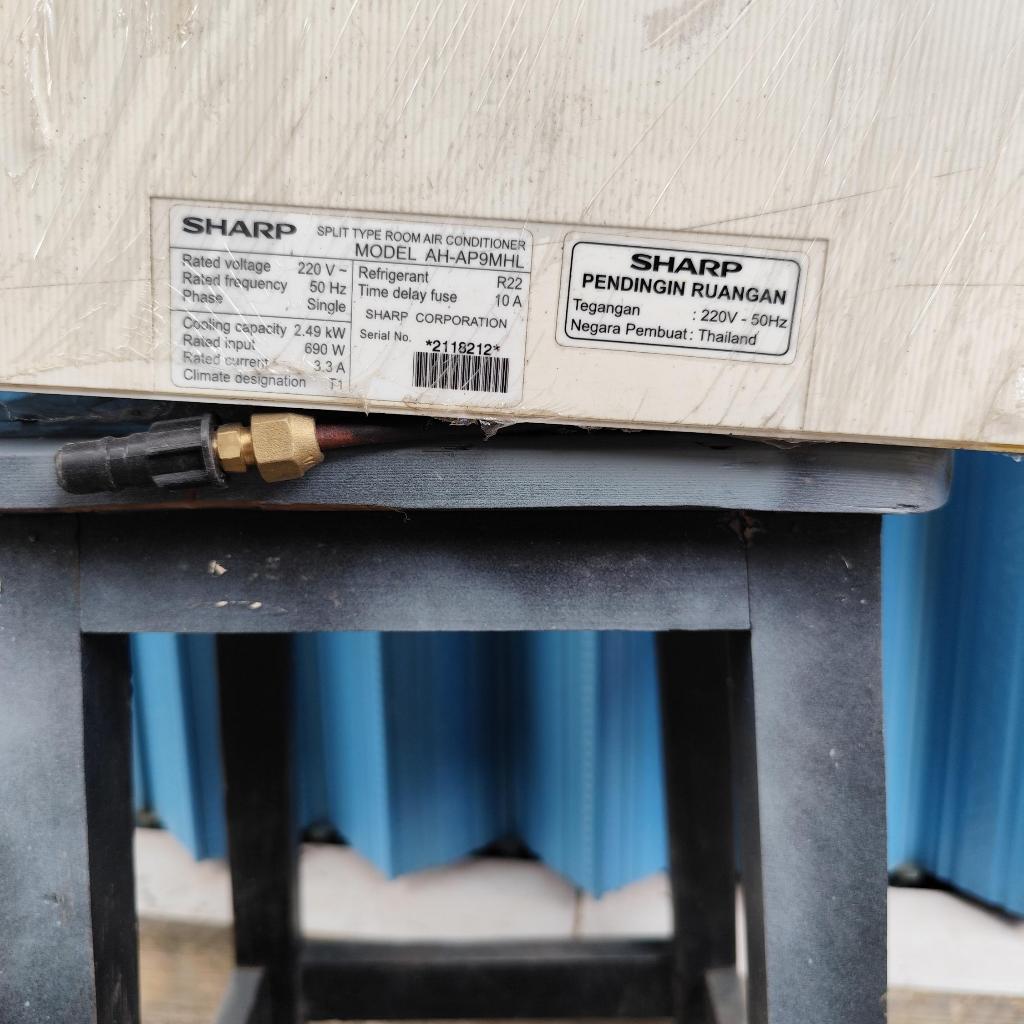 AC BEKAS SHARP AH-AP 9MHL SET OUTDOOR + INDOOR