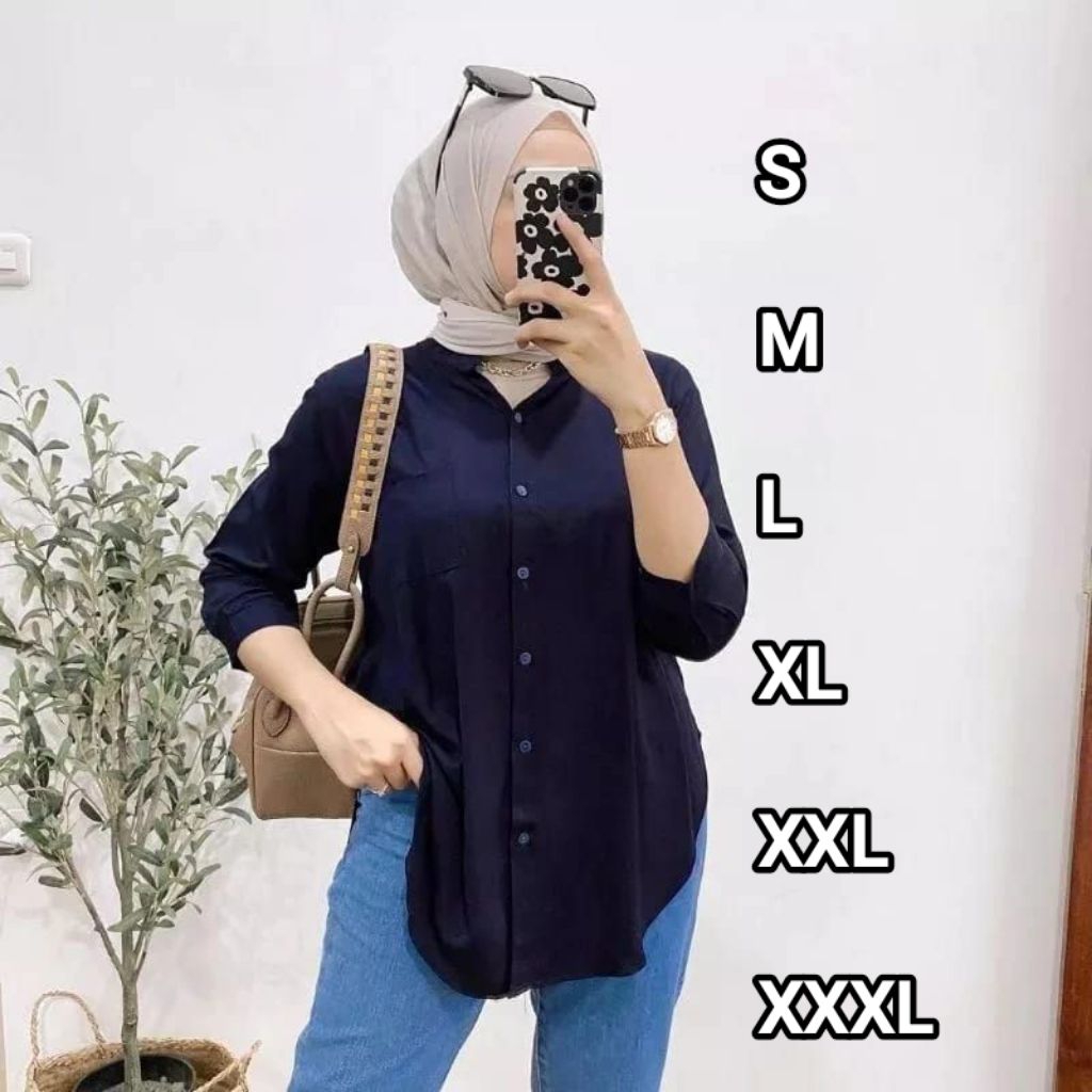 KEMEJA KERJA WANITA BAHAN RAYON TWILL DINGIN LUAR BIASA