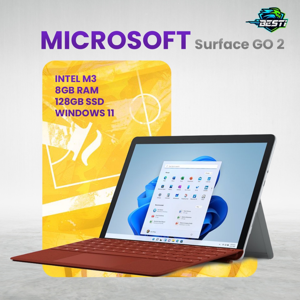 Laptop Second Premium Microsoft Surface Go 2 Intel M3-8100Y 8GB RAM 128GB SSD Windows Original