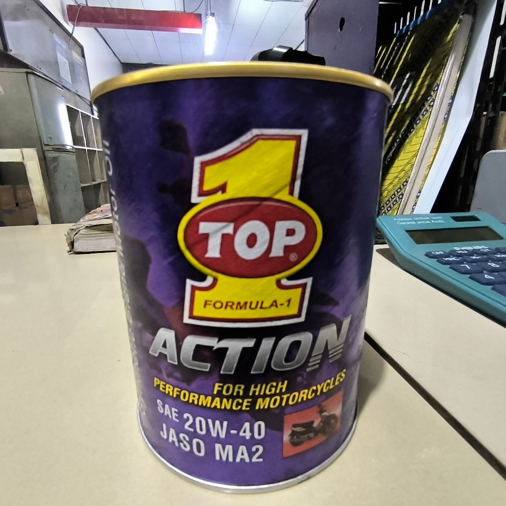 OLI MOTOR TOP 1 ACTION SAE KALENG [20W-40] 800 ML ORIGINAL