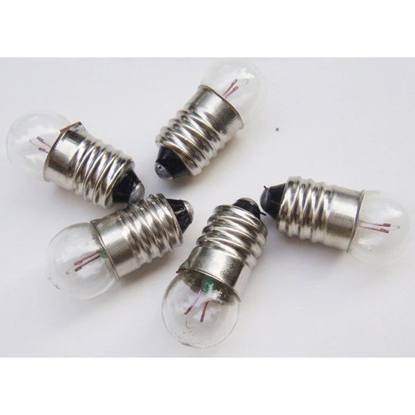 Bohlam Senter E10 Drat 2,5Volt - 3,8V - 6 Volt - 12V Lampu Senter