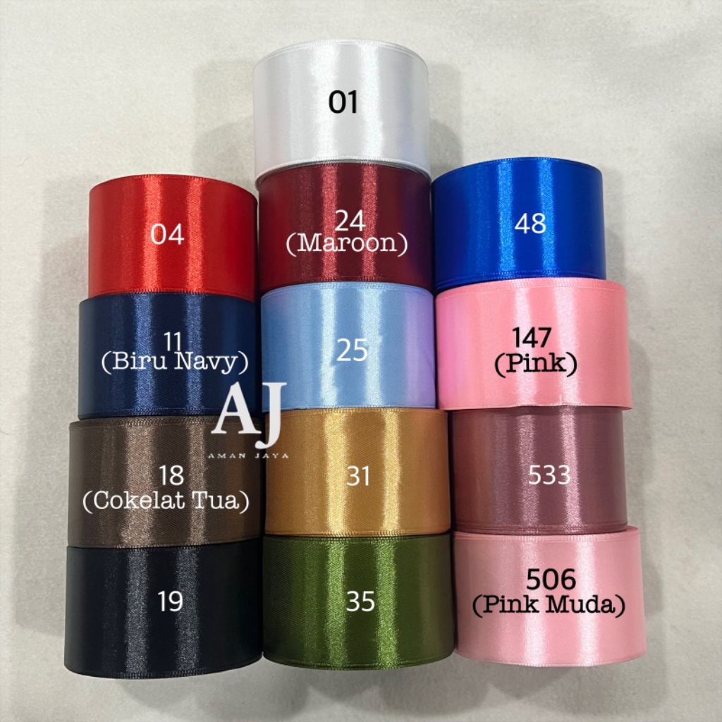 

Pita Satin 2 Inch / Pita Saten 5 cm (20 YARD)