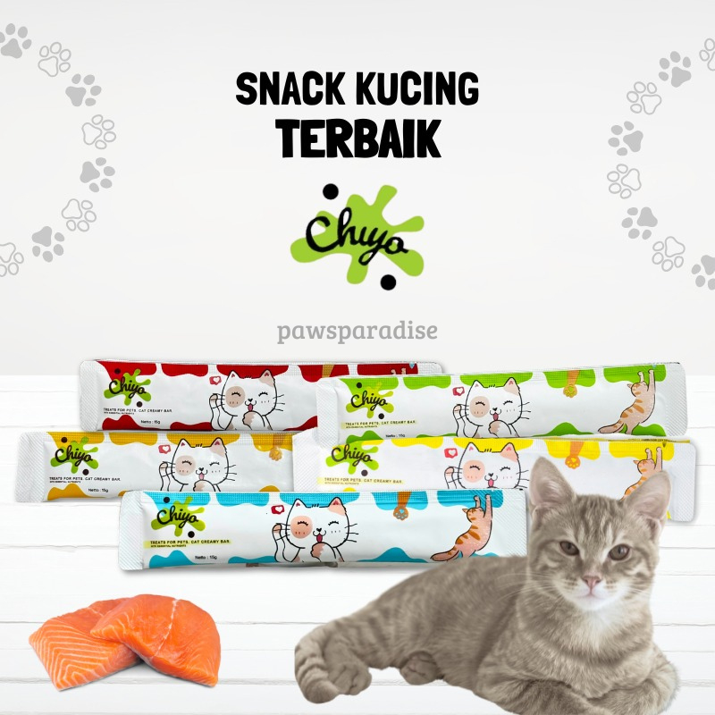 Snack Cat Food creamy CHIYO 15gr/Pet Snack Cat Strip/ Snack Kucing Chiyo