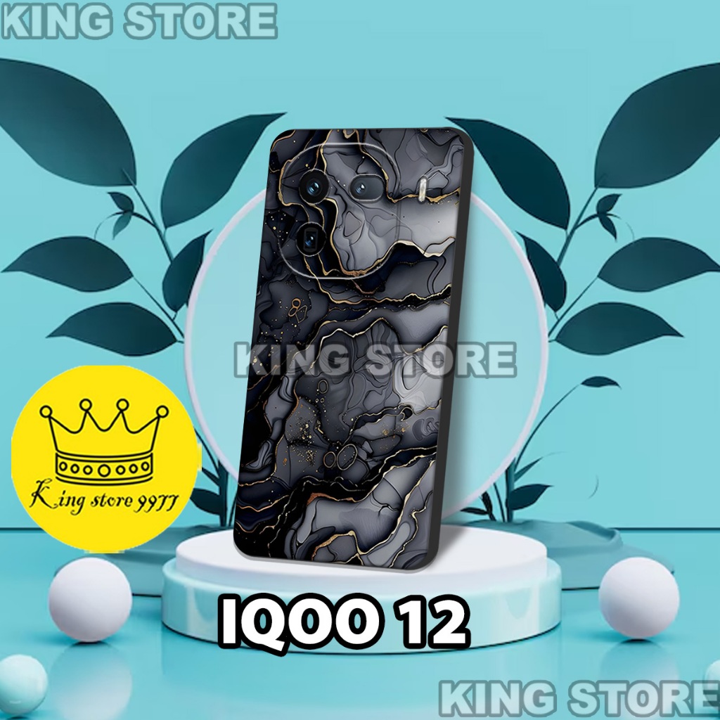 (KS23) Softcase karet untuk hp IQOO 12/Motif Marble/casing IQOO 12/case IQOO 12 2025/silikon IQOO 12