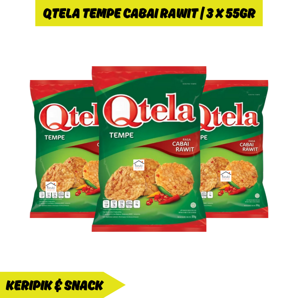 

Qtela Cabai Rawit Keripik Tempe Garing dan Renyah