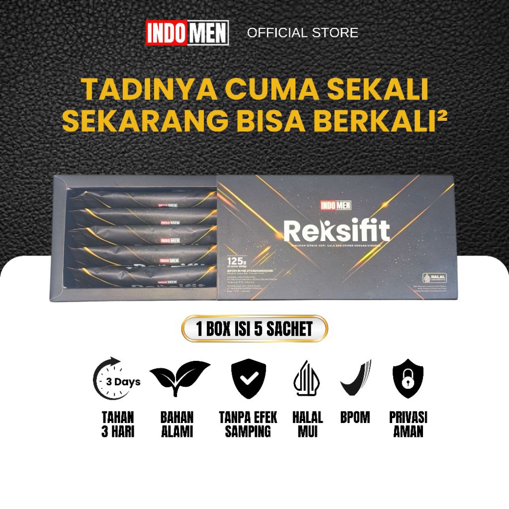 

INDOMEN Reksifit 1 Box 5 Sachet Kopi Vitalitas Pria Mapan