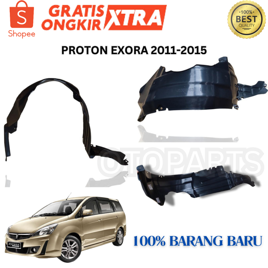(ORI MALAYSIA) INNER LINER FENDER PLASTIK SPAKBOR PROTON EXORA FACELIFT 2011 2012 2013 2014 2015 BAR