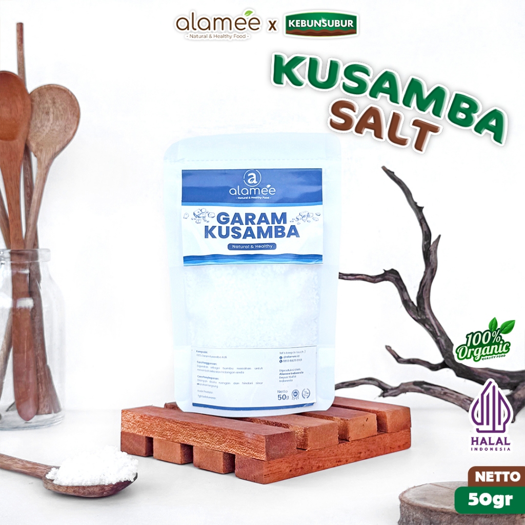 

ALAMEE Garam Kusamba Sea Salt Laut Bali 50gr Organik Murni Natural Seasalt Lokal kebunsubur