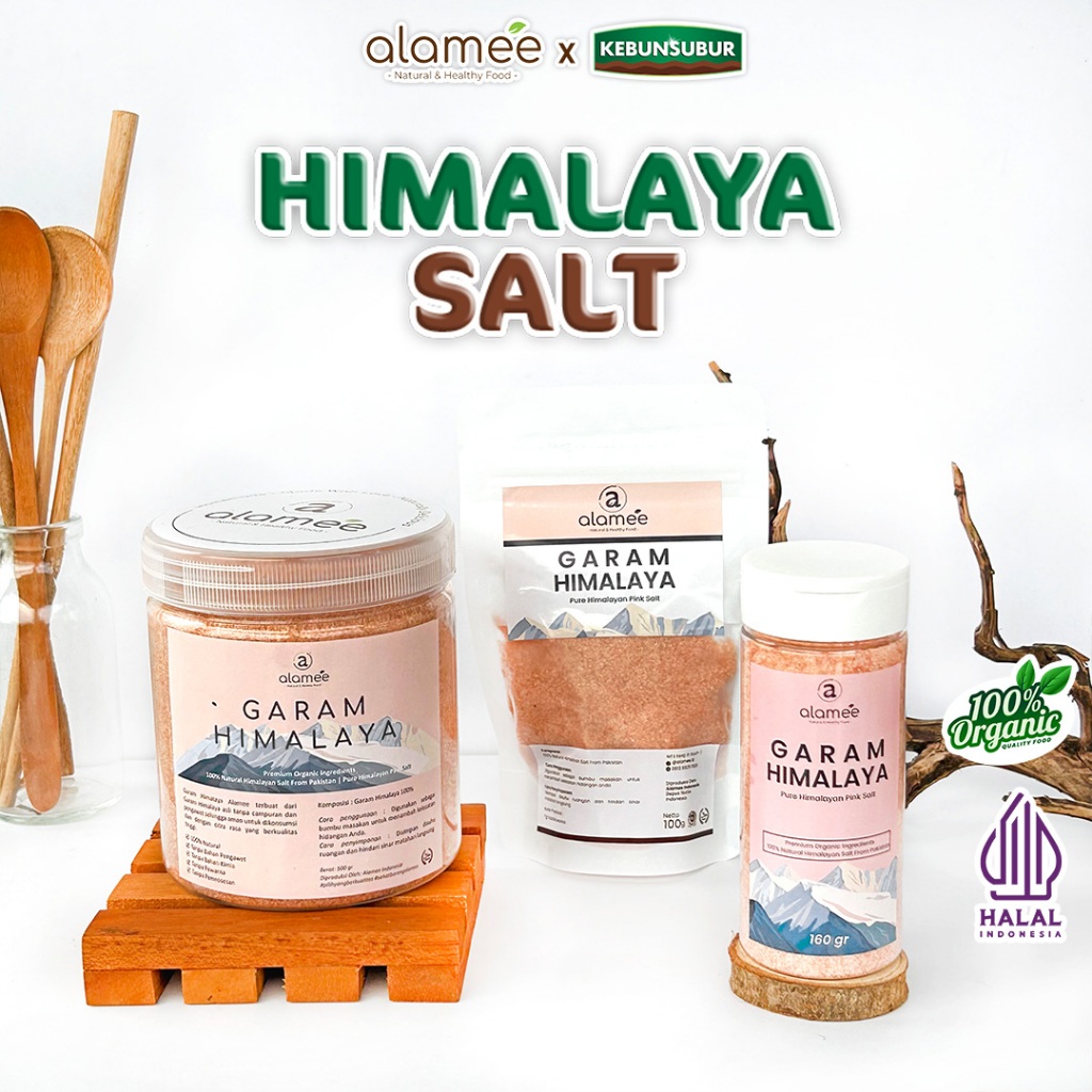 

ALAMEE Garam Himalaya Himalayan Pink Salt Mini Asli Pakistan kebunsubur