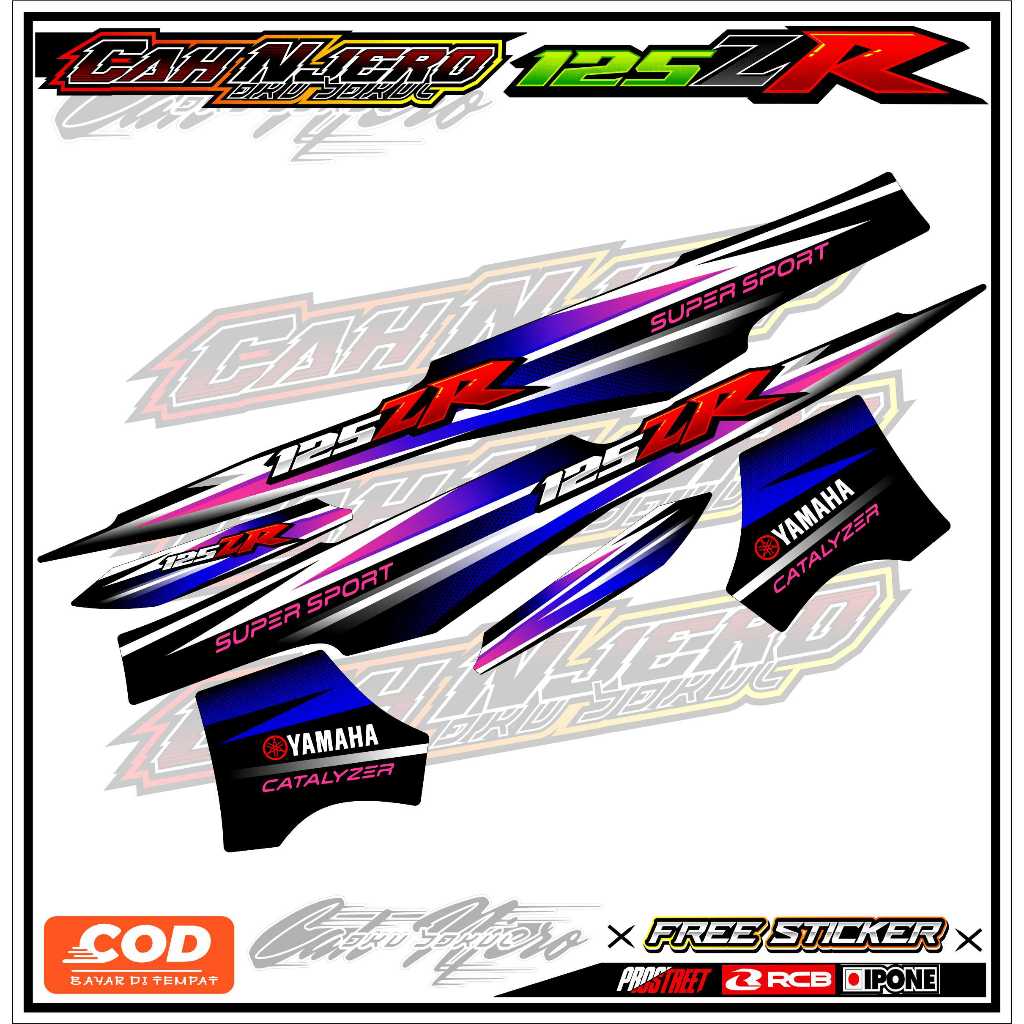 STRIPING VARIASI YAMAHA 125 ZR / STICKER LIST VARIASI MOTOR 125 ZR