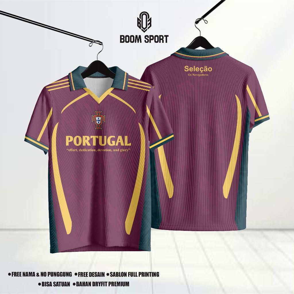 JERSEY PORTUGAL / JERSEY VINTAGE / JERSEY BOLA / JERSEY CASUAL PORTUGAL CASUAL FULL PRINTING DRYFIT 