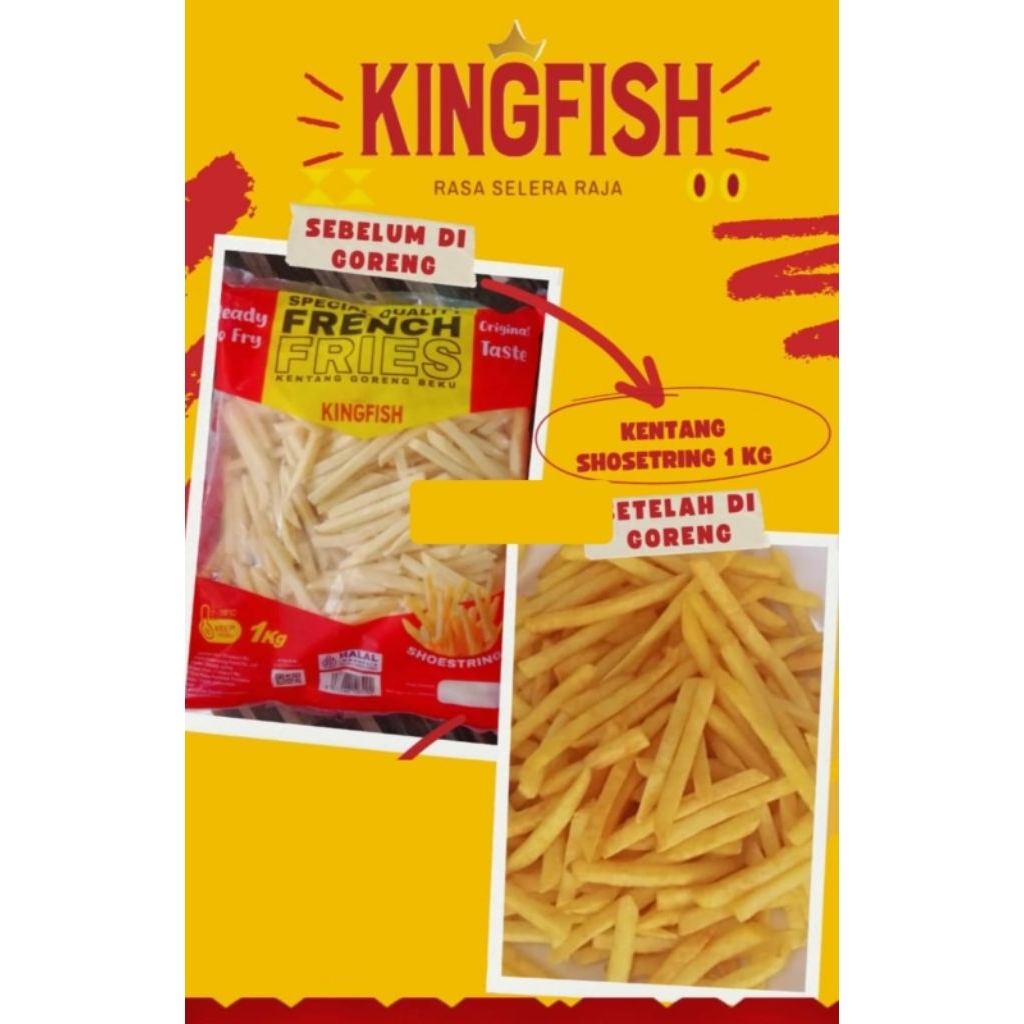 

King Fish Special Quality French Fries Kentang Goreng Beku 1 Kg