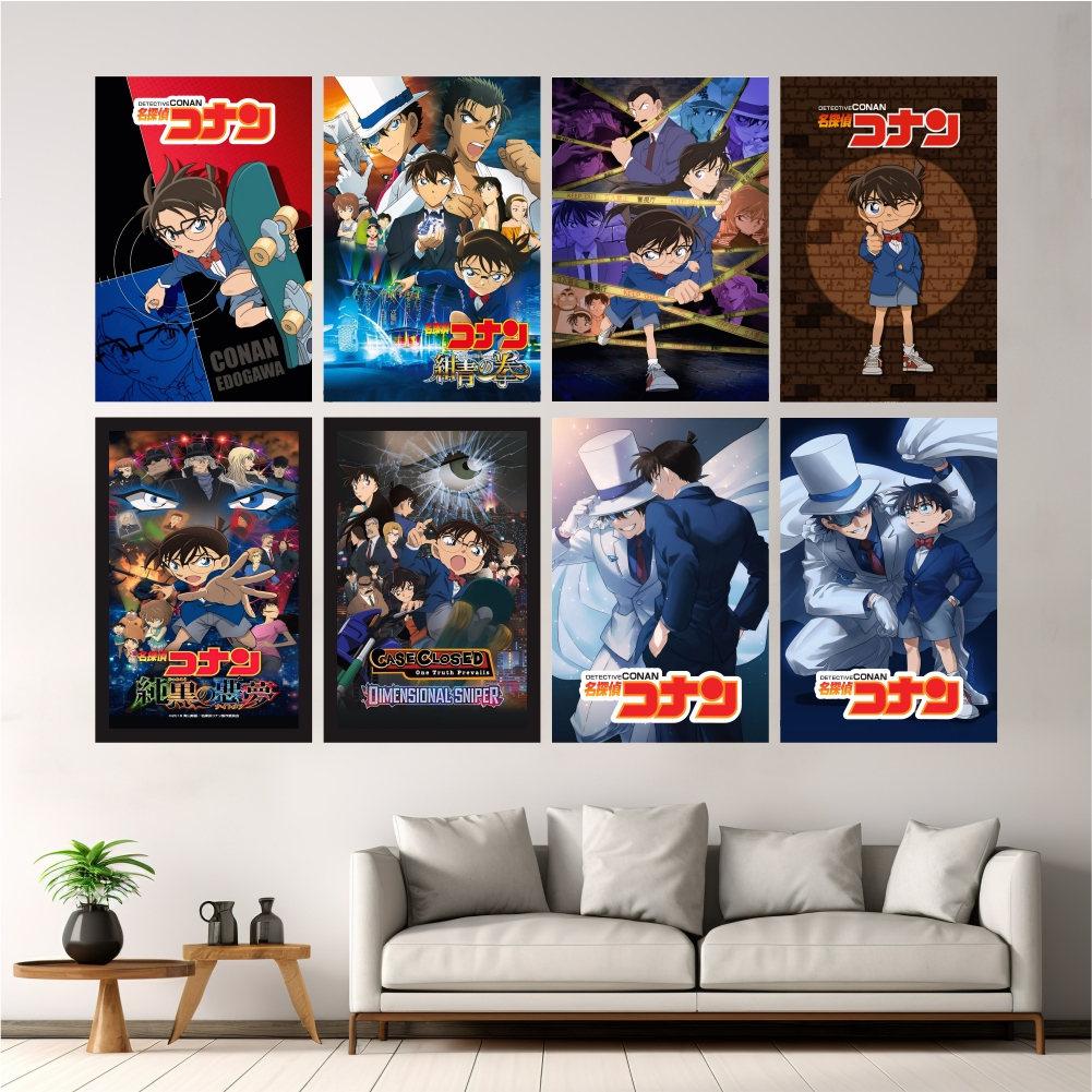 Hiasan Dinding Anime Detective Conan | Poster Kayu Anime Detective Conan
