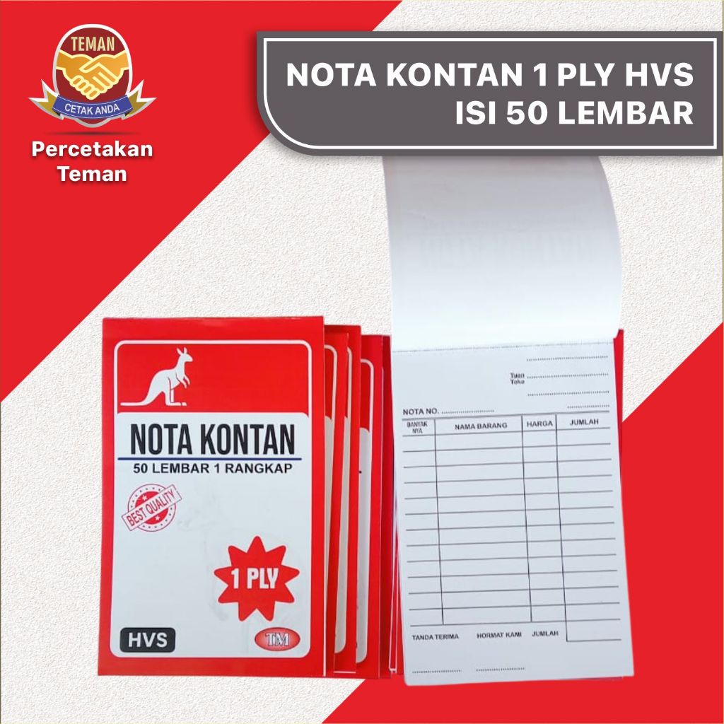 

BUKU NOTA KONTAN 1 PLY HVS TERMURAH 1 BUKU ISI 50 LEMBAR 1 HALAMAN