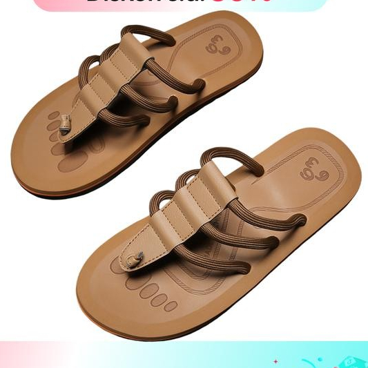 Louluen Sandal Cowok Dewasa Sandal Slop Pria Sandal Pria Casual Sandal Cowok Keren Sandal Selop