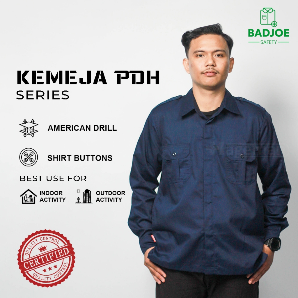 Baju / Kemeja PDH Warna Biru Navy