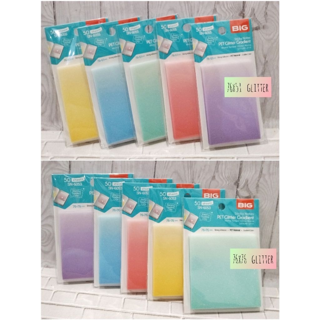 

Sticknote Pembatas Buku Glitter (76x76) 6053