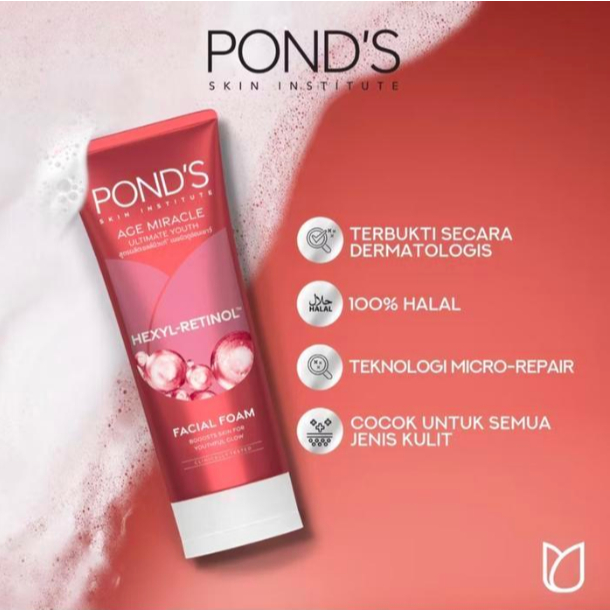 Pond's Age Miracle Facial Foam 100ml / Ponds Age Miracle Facial Foam