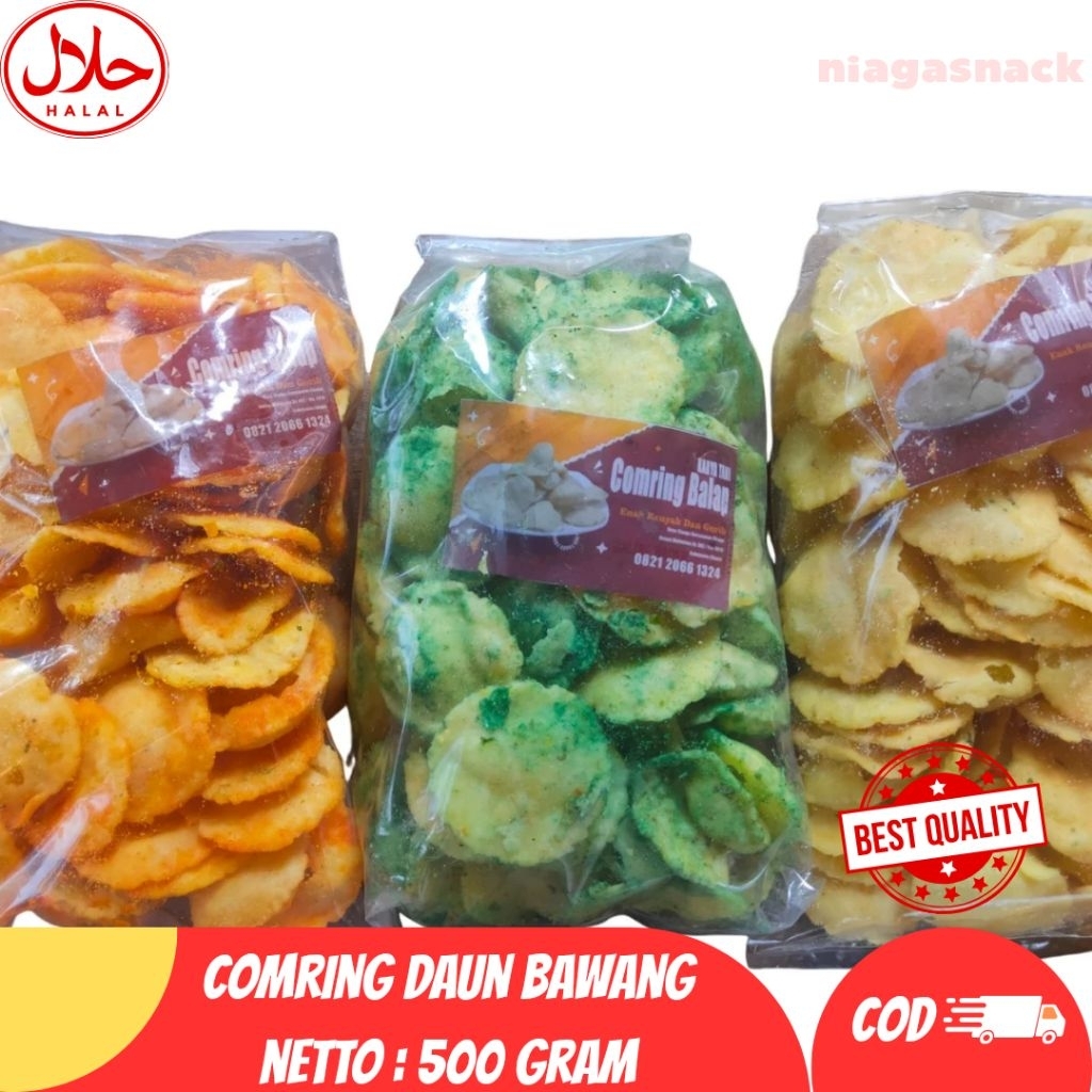 

500 Gram Comring Tersedia 3 Varian Rasa / Kecimpring / Gemblong / Makanan Ringan Enak Termurah