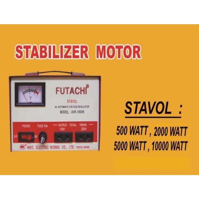 Stabilizer NIXON original tembaga bukan kw garansi 500watt/2000watt/5000watt svc 500watt/2000watt/50
