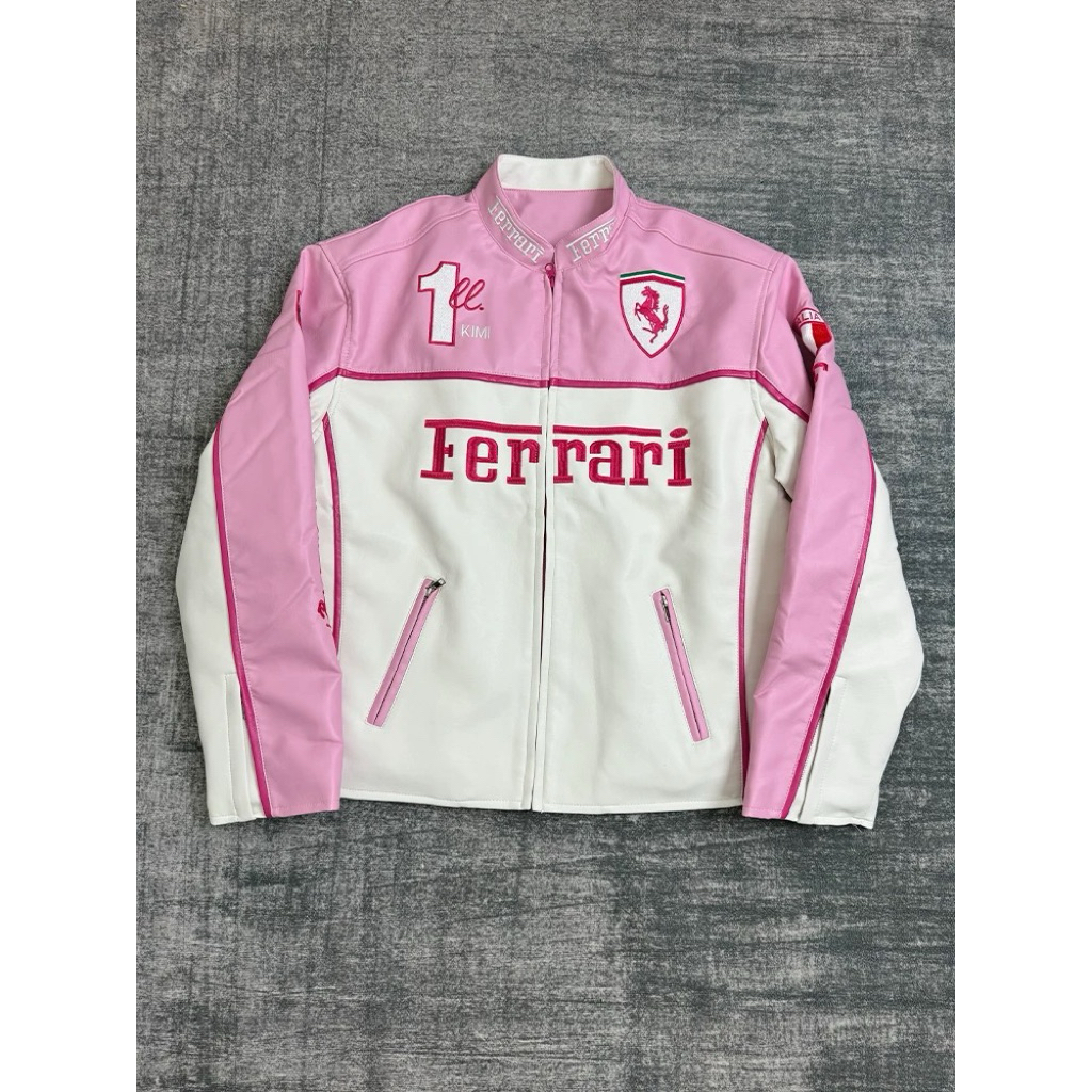 F1 Jacket Ferrari race jacket racing leather jacket jaket kulit racing jaket kulit ferrari