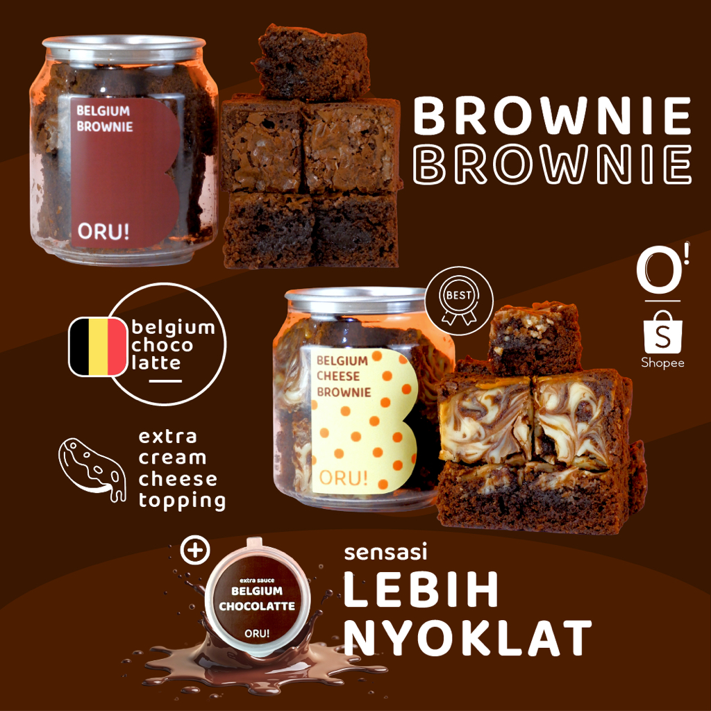 

[PROMO HARGA AMBYAR] BROWNIES BEGIUM / CHEESE BROWNIES BELGIUM - ORU Indonesia Sari
