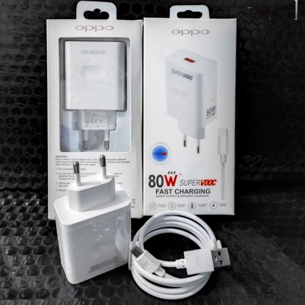 Charger oppo 80 watt tipe C fast charger