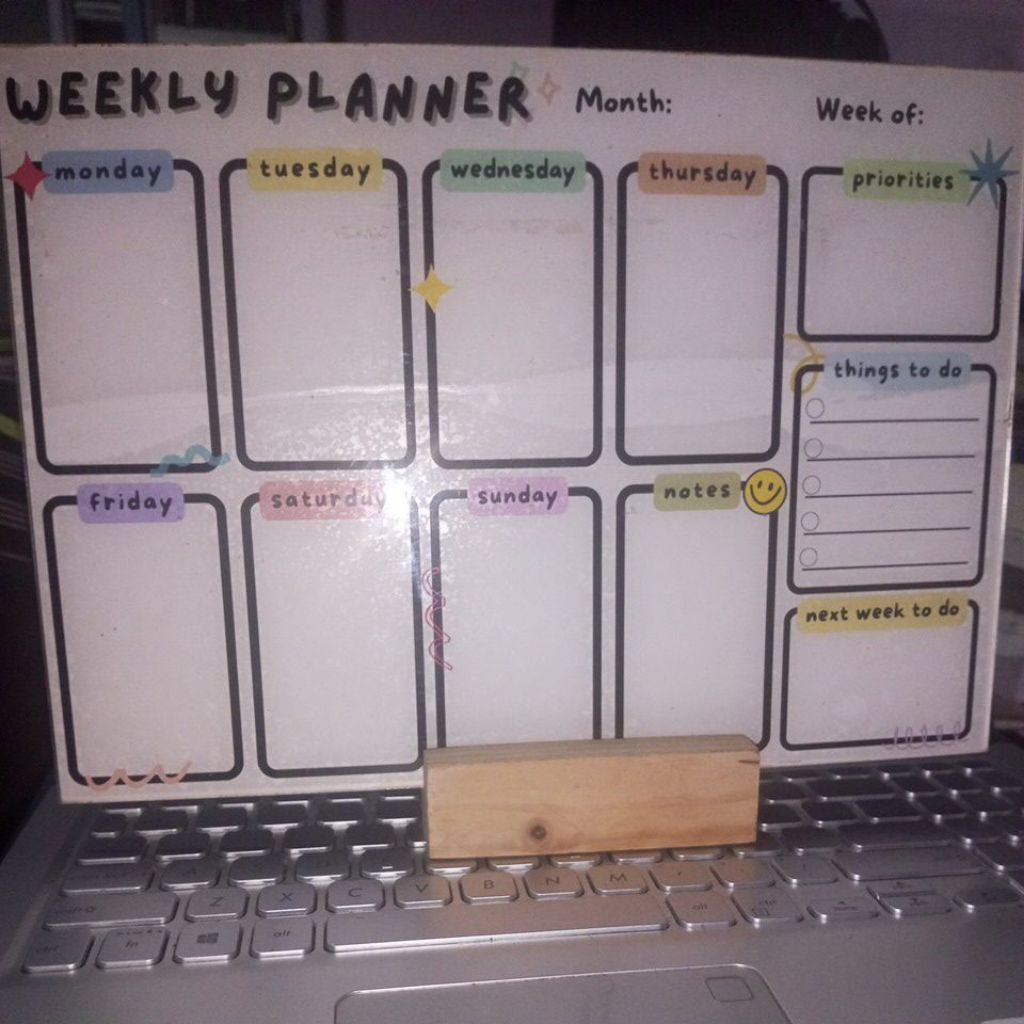 

Weekly planner board preloved